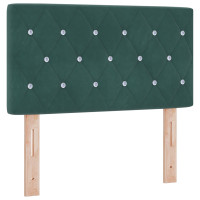 Produktbild för Bäddfjäder med madrass Mörkgrön 80 x 200 cm Sammet