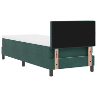 Produktbild för Bäddfjäder med madrass Mörkgrön 80 x 200 cm Sammet