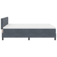 Produktbild för Bäddfjäder med madrass Mörkgrå 160 x 200 cm Sammet