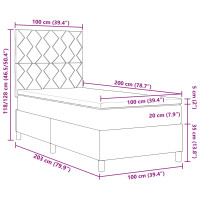 Produktbild för Bäddfjäder med huvudgavel Mörkblå 100 x 200 cm Sammet