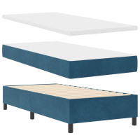Produktbild för Bäddfjäder med huvudgavel Mörkblå 100 x 200 cm Sammet