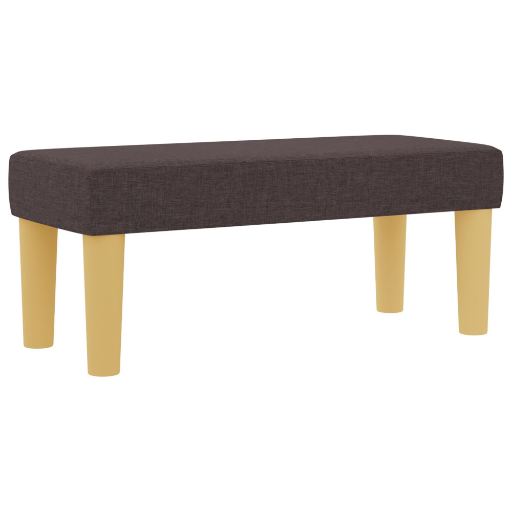 Produktbild för Bäddfjäder med kudde med huvudgavel Mörkbrun 200 x 100 cm tyg
