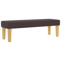 Produktbild för Bäddfjäder med huvudgavel Mörkbrun 200 x 120 cm tyg