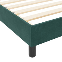 Produktbild för Bäddfjäder med huvudgavel Mörkgrön 200 x 200 cm Sammet