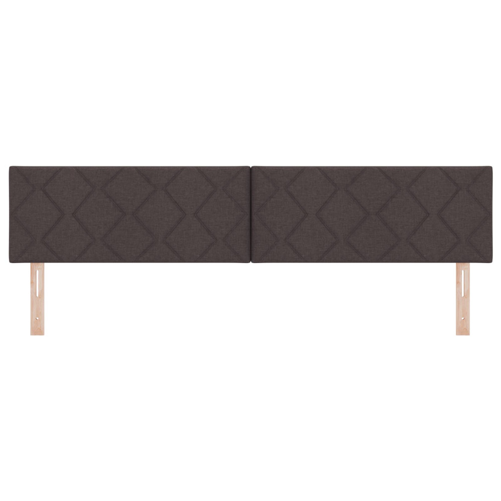 Produktbild för Huvudgavel Mörkbrun 200 cm tyg