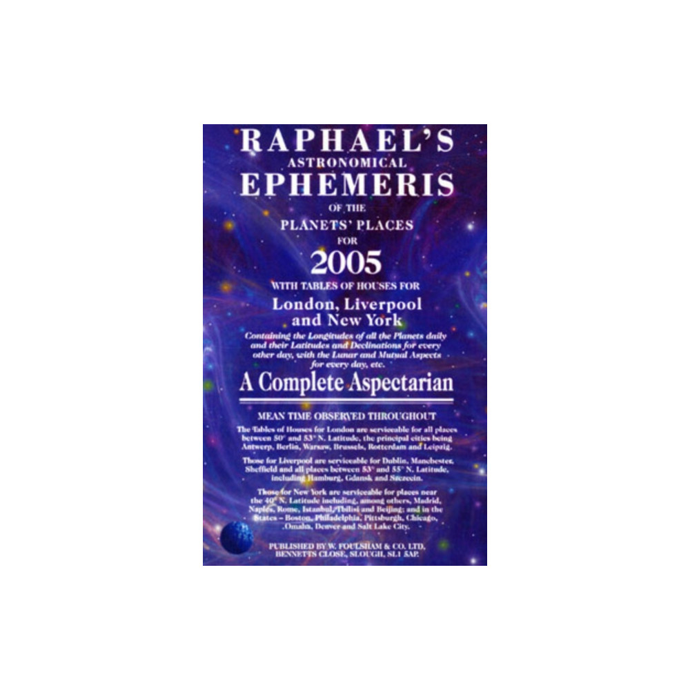 Produktbild för Raphael's Astronomical Ephemeris of the Planets 2005 (häftad, eng)