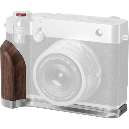 SMALLRIG SmallRig 5265 L-Shape Mount Plate with Wooden Handle for FUJIFILM GFX100RF Silver