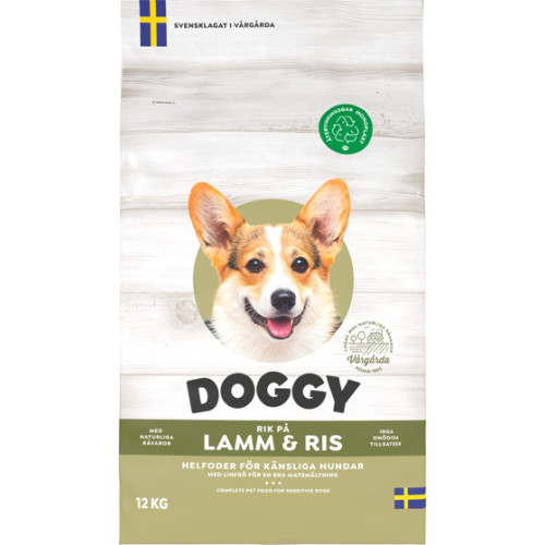 DOGGY Lamm & Ris Torrfoder för hund 12kg
