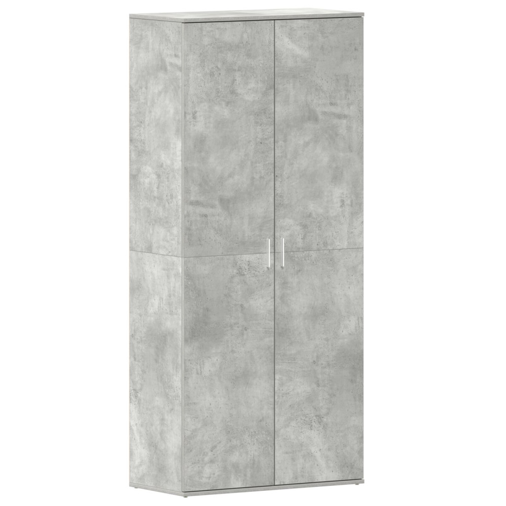 Produktbild för Skoskåp med hylla Betonggrå 80 x 39 x 178 cm Konstruerat trä