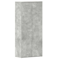 Produktbild för Skoskåp med hylla Betonggrå 80 x 39 x 178 cm Konstruerat trä