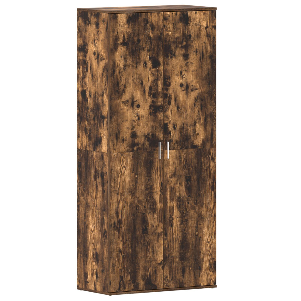 Produktbild för Skoskåp med hylla Rökt ek 80 x 39 x 178 cm Konstruerat trä