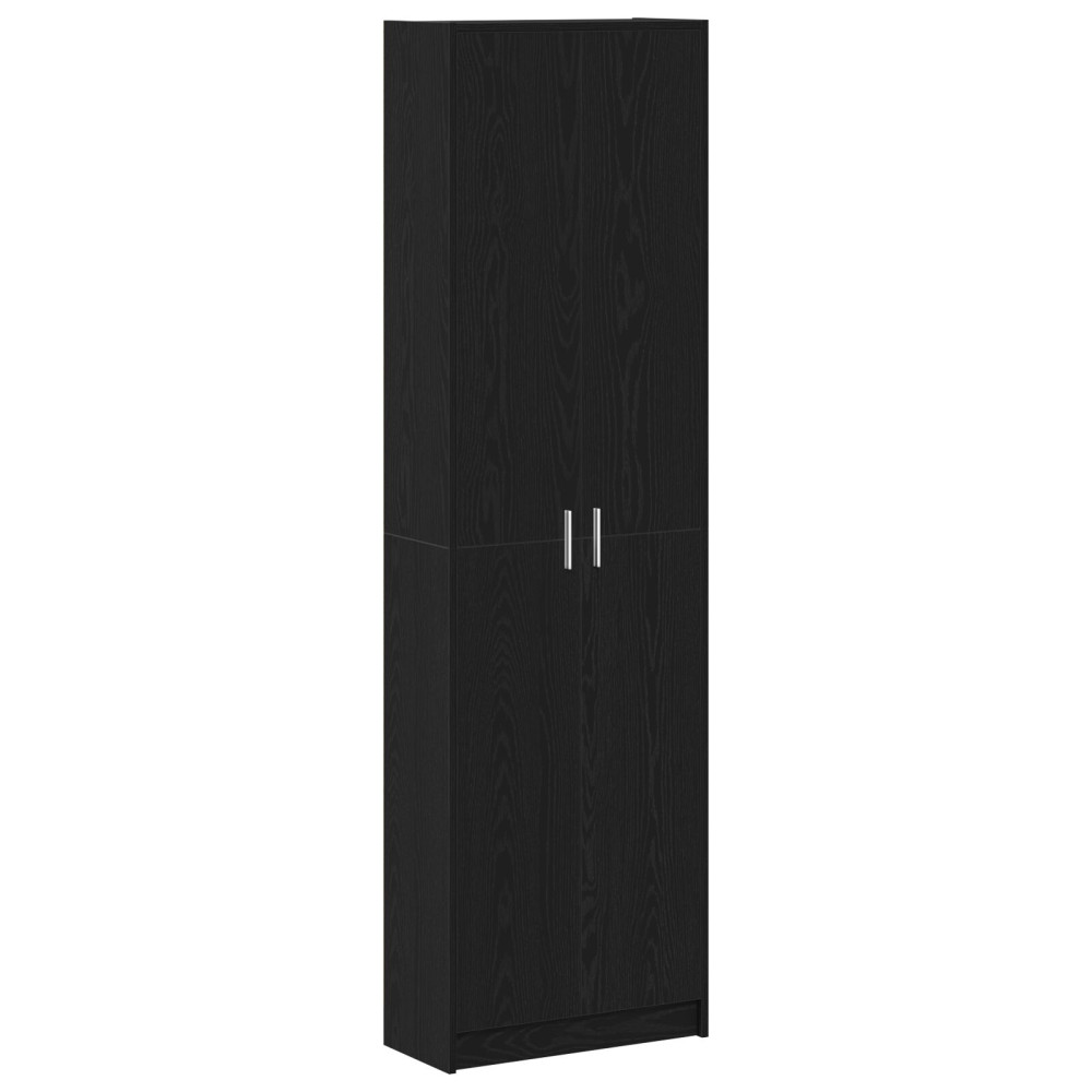 Produktbild för Garderob med hylla Svart Ek 55 x 25 x 189 cm Konstruerat trä
