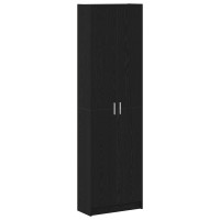 Produktbild för Garderob med hylla Svart Ek 55 x 25 x 189 cm Konstruerat trä