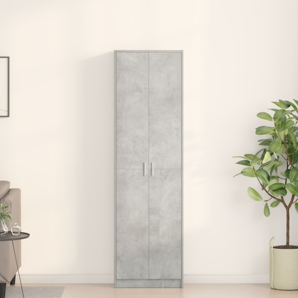 Produktbild för Garderob med hylla Betonggrå 55 x 25 x 189 cm Konstruerat trä