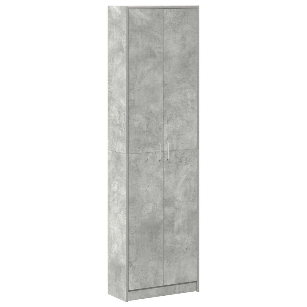 Produktbild för Garderob med hylla Betonggrå 55 x 25 x 189 cm Konstruerat trä