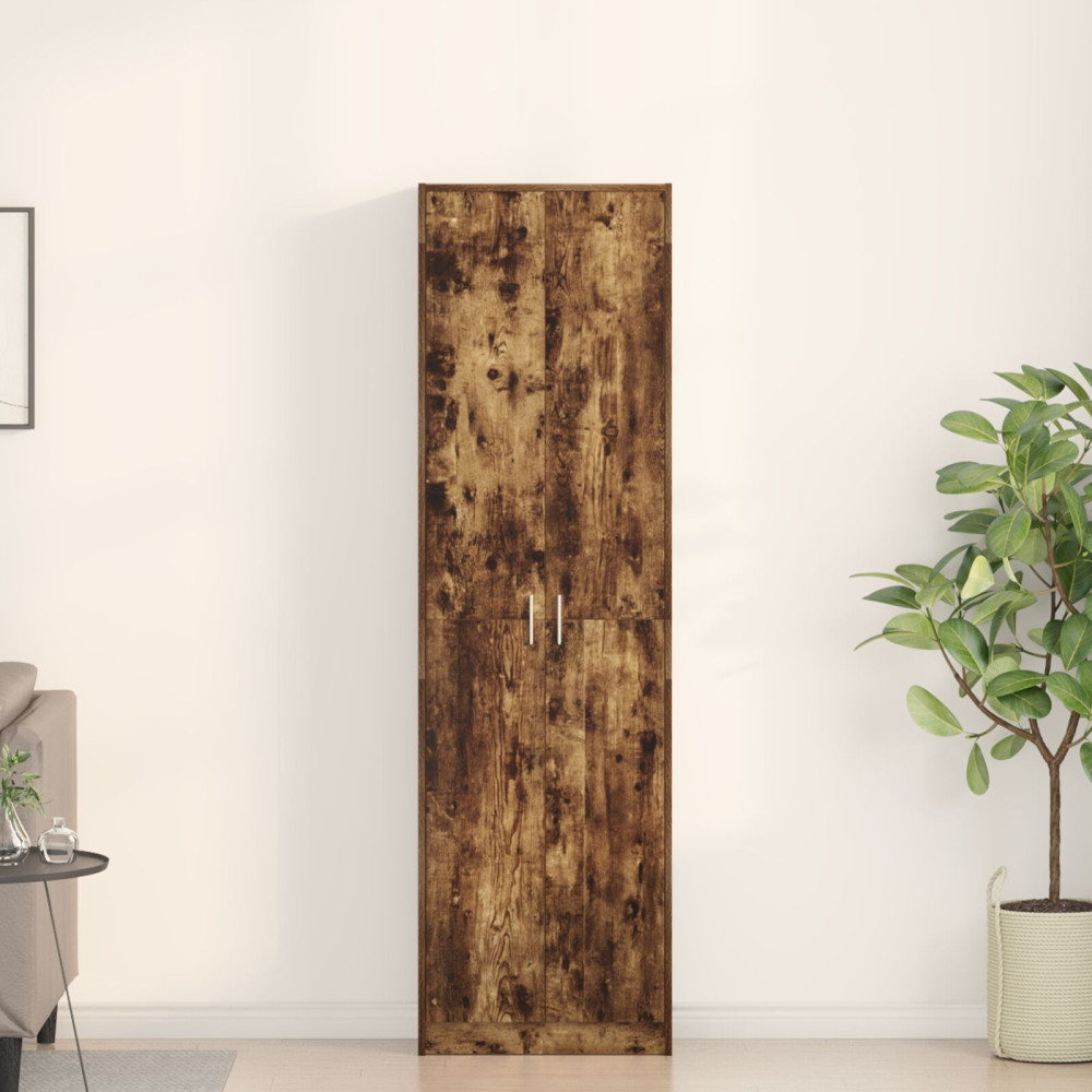 Produktbild för Garderob med hylla Rökt ek 55 x 25 x 189 cm Konstruerat trä