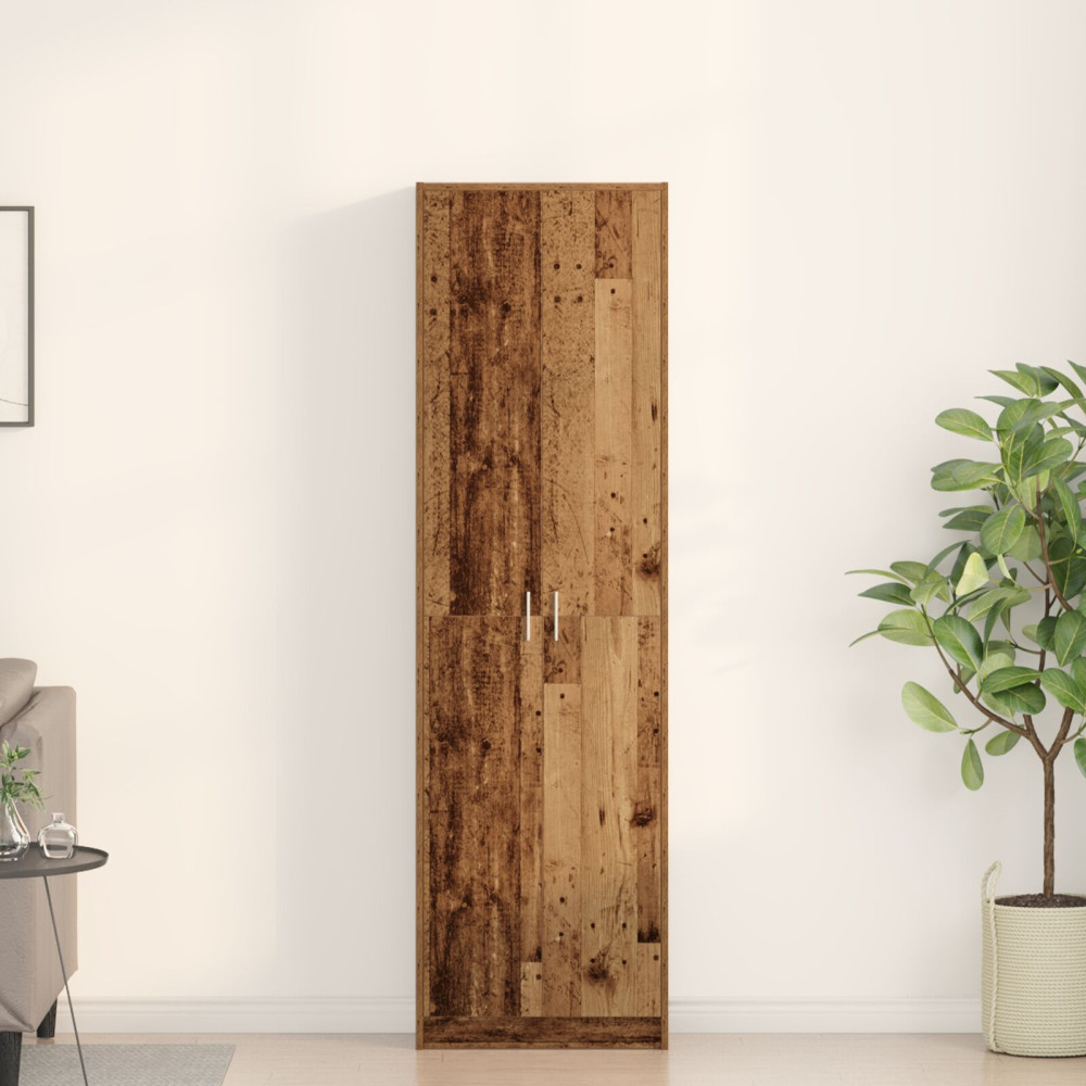 Produktbild för Garderob med hylla Gammalt trä 55 x 25 x 189 cm Konstruerat trä