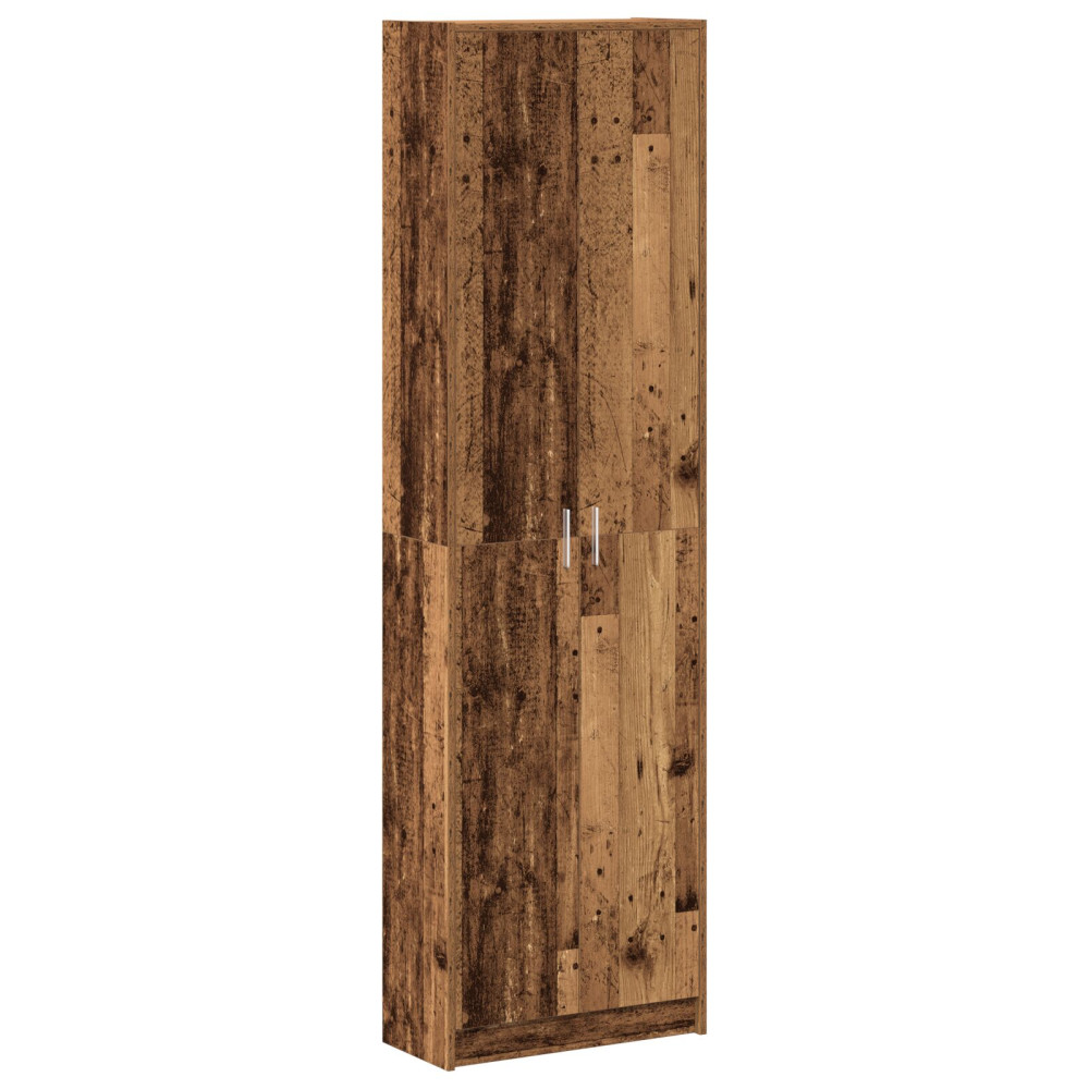 Produktbild för Garderob med hylla Gammalt trä 55 x 25 x 189 cm Konstruerat trä