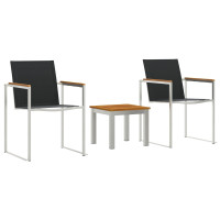 Produktbild för Trädgårdsmöbelset 3 pcs Brun och svart