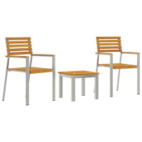 Produktbild för Trädgårdsmöbelset 3 pcs Brun