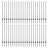 Produktbild för Inbäddad staketpost 44 st Grå 160 cm Pulverlackerat stål