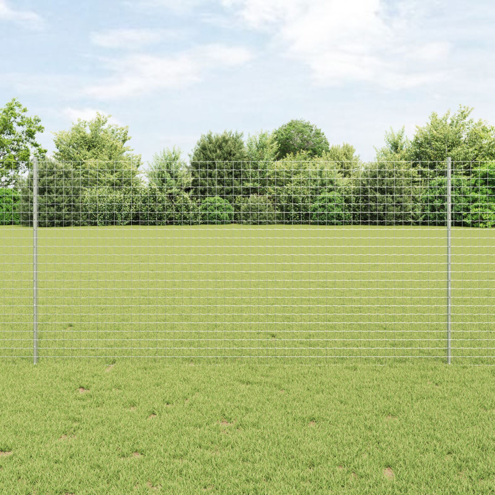 Produktbild för Utomhus inbyggd stolpe 22 st Silver 160 cm Pulverlackerat stål