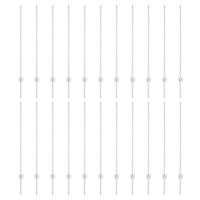 Produktbild för Utomhus inbyggd stolpe 22 st Silver 160 cm Pulverlackerat stål