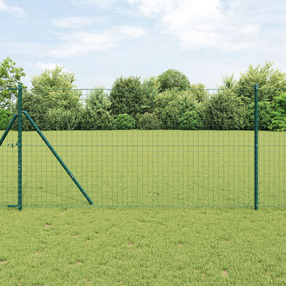 Produktbild för Euro Stängsel Markfäste 10 x 1 m PVC-belagda stål Grön Mesh