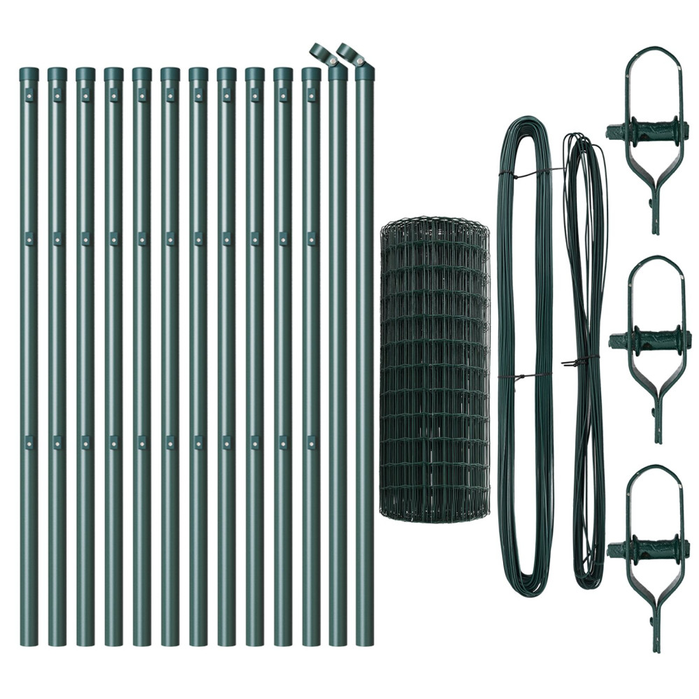 Produktbild för Euro Stängsel Markfäste 25 x 0,6 m PVC-belagda stål Grön Mesh