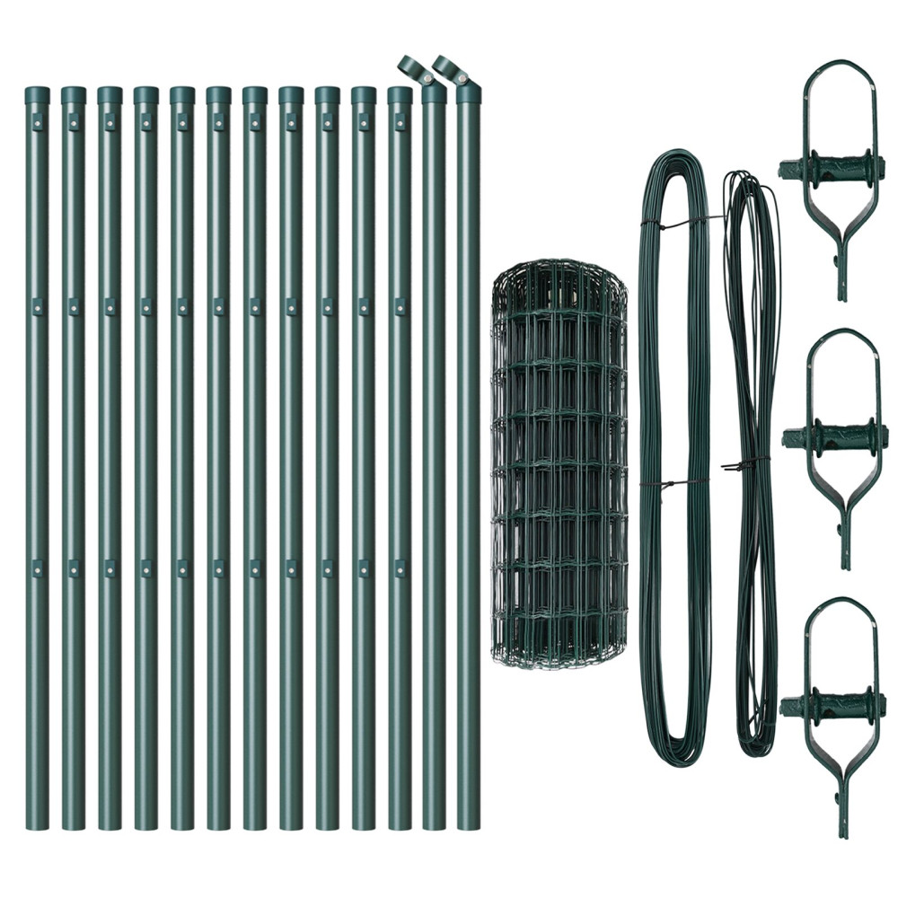 Produktbild för Euro Stängsel Markfäste 25 x 0,4 m PVC-belagda stål Grön Mesh