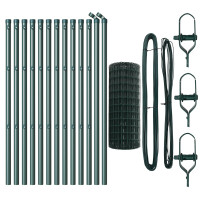 Produktbild för Euro Stängsel Markfäste 25 x 0,6 m PVC-belagda stål Grön Mesh