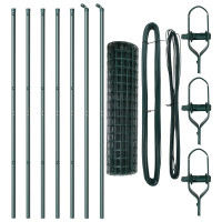 Produktbild för Euro Stängsel Markfäste 10 x 1,4 m PVC-belagda stål Grön Mesh