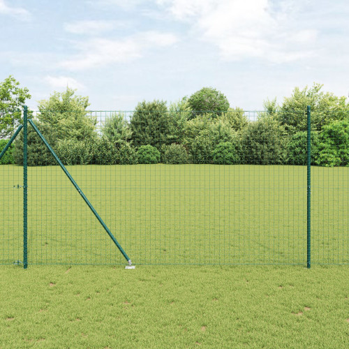 vidaXL Utomhus Euro Stängsel med Spikar 10 x 1,5 m PVC-belagda stål