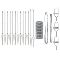 Produktbild för Svetsat trådgalleri med piggar 25 x 0,8 m (B x H)