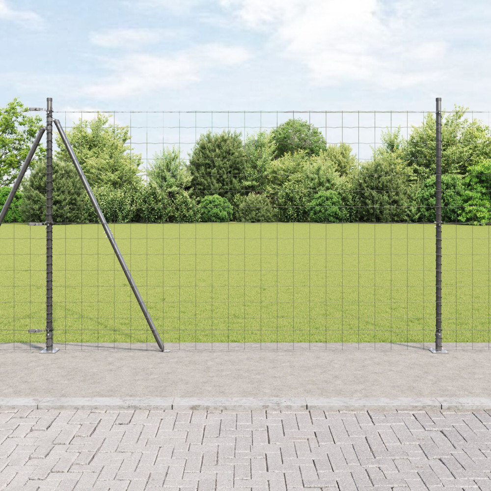 Produktbild för Euro Stängsel med Betongfundament 10 x 1,4 m PVC-belagda stål