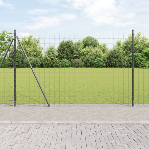 vidaXL Euro Stängsel med Betongfundament 10 x 1,4 m PVC-belagda stål