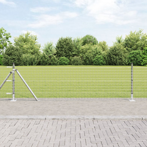 vidaXL Svetsat Stålstaket med Betongbas 50 x 0,4 m (B x H)