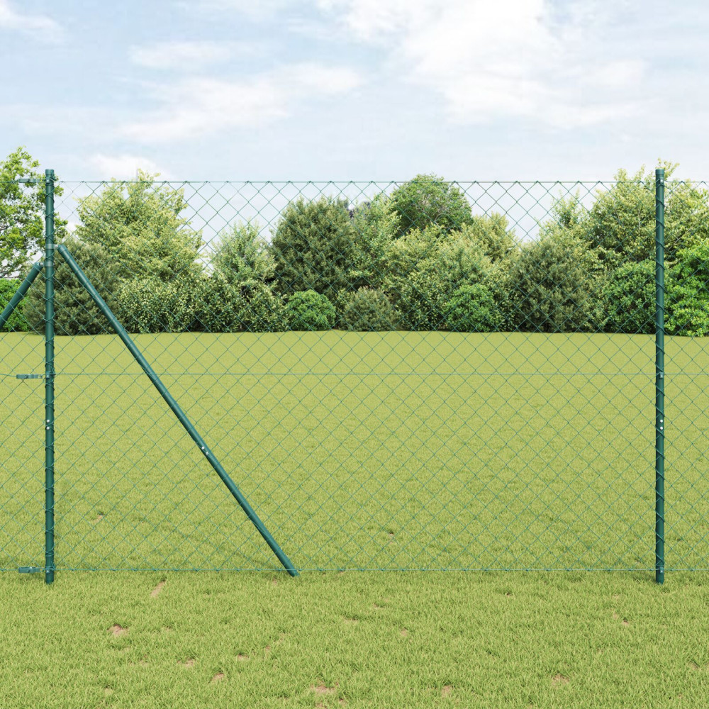 Produktbild för Kedjehängd Stängsel Markfix 10 x 1,6 m PVC-belagda stål Grön