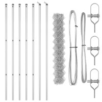 Produktbild för Kedjehängd Stängsel Markfix 10 x 1,2 m Galvaniserat stål Silver