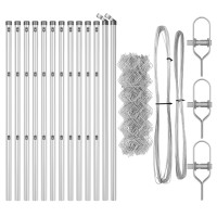 Produktbild för Kedjehängd Stängsel Markfix 25 x 0,4 m Galvaniserat stål Silver