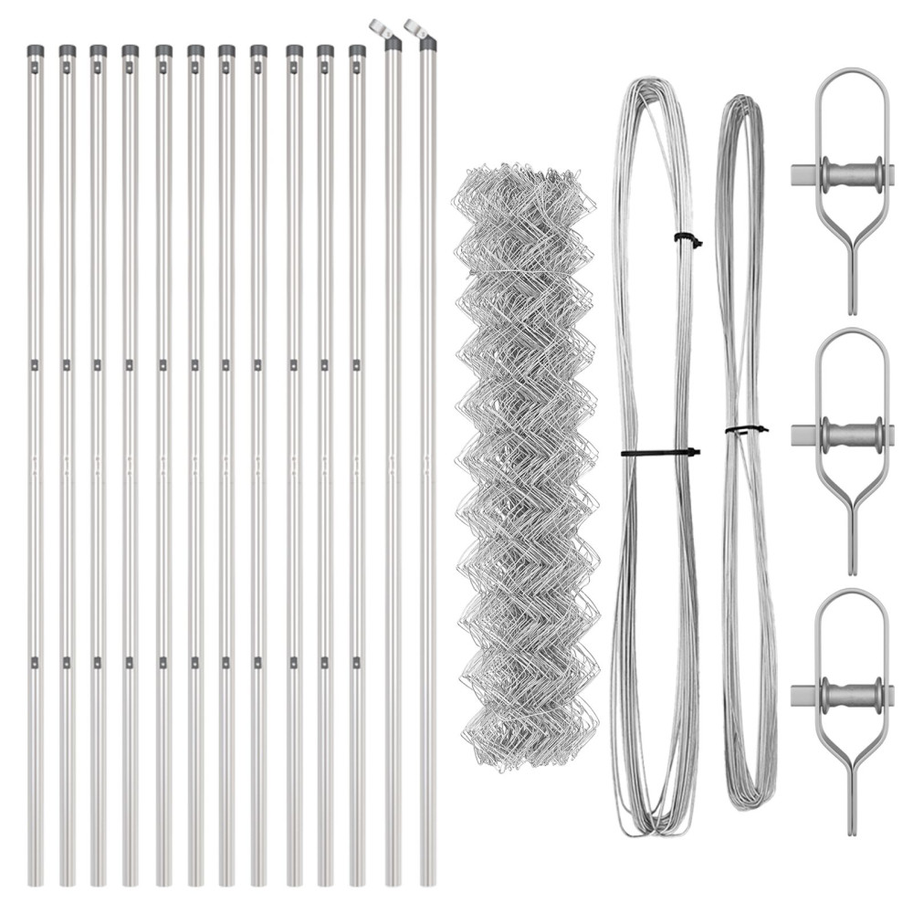 Produktbild för Kedjehängd Stängsel Markfix 25 x 1 m Galvaniserat stål Silver