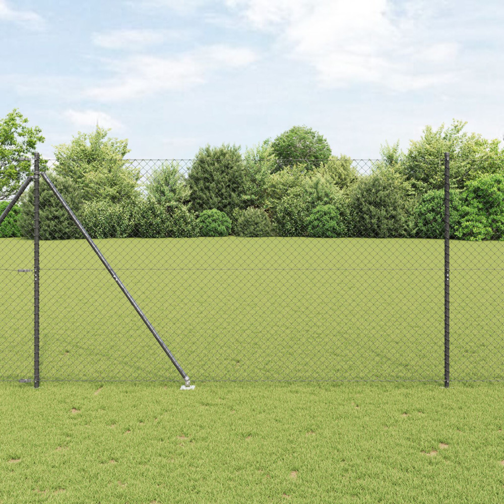 Produktbild för Utomhus kedjesträngsza med piggar 25 x 1,5 m PVC-belagda stål