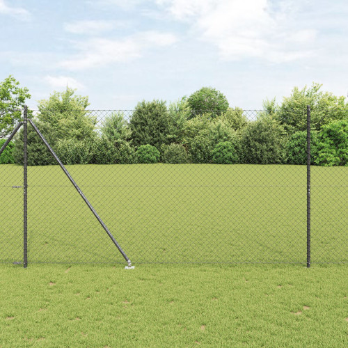 vidaXL Utomhus kedjesträngsza med piggar 25 x 1,5 m PVC-belagda stål
