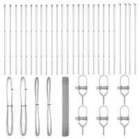 Produktbild för Utomhus Svetsat Trådstängsel Markfäste 50 x 1 m Silver Mesh