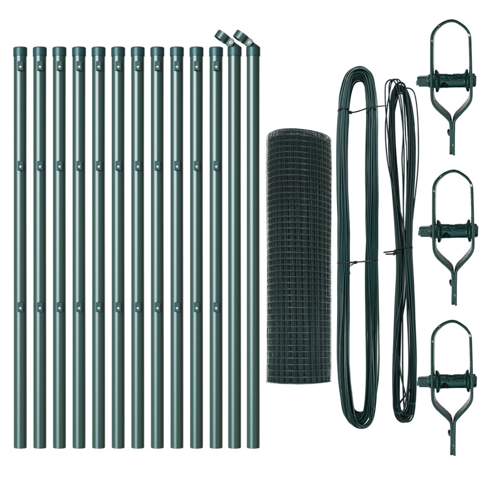 Produktbild för Svetsat trådgaller markfäste 25 x 0,6 m PVC-belagda stål Grön