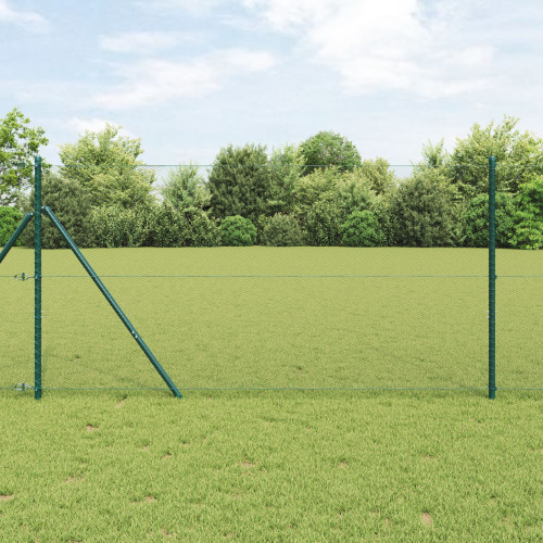 vidaXL Utomhus sexkantig stängsel markfäste 50 x 1,4 m Grön Mesh