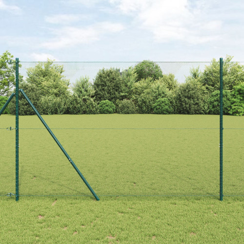 vidaXL Utomhus sexkantig stängsel markfäste 50 x 1,6 m Grön Mesh