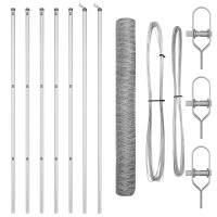 Produktbild för Utomhus sexkantig stängsel markfäste 10 x 1,4 m Silver Mesh