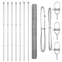 Produktbild för Utomhus sexkantig stängsel markfäste 10 x 1,6 m Silver Mesh