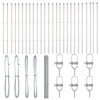 Produktbild för Utomhus sexkantig stängsel markfäste 50 x 1,6 m Silver Mesh